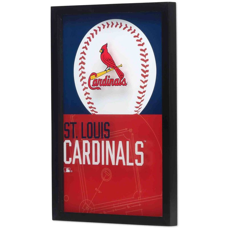 MLB St. Louis Cardinals Baseball Logo Glass Framed Panel, 2 of 5