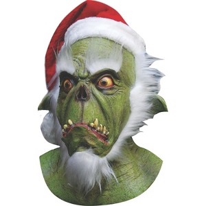 Ghoulish Mens Green Santa Costume Mask -  - Green - 1 of 1