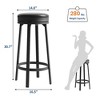 Garvee 30'' Swivel Bar Stools Set of 2 with Footrest, Backless Round Counter Height Barstools with Upholstered Cushion and Metal Frame - 3 of 4