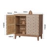 GDFStudio Hammett 31.5" Farmhouse Geometric Double Door Cabinet with Adjustable Shelves - 3 of 4