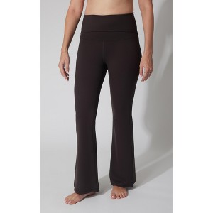 Yogalicious Womens Lux Foldover 7/8 Flare Leg Pant - 1 of 3