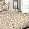 Better Bed Collection 300TC Interlocking Squares Taupe Duvet - 3 of 3