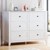 coucheta 6 Drawers Dresser for Bedroom, Set of 2 Farmhouse Wood Chest of Drawers for Clothes, Storage Dressers Organizer with Handles & Deep Drawers - 3 of 4