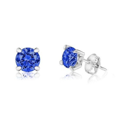 Chanteur Hypoallergenic Kids Jewelry Accessories September CZ White Gold Palladium Plating Stud Earrings Surgical Titanium Posts