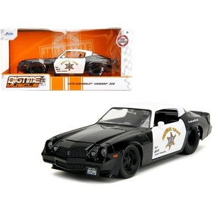 1979 Chevrolet Camaro Z28 Police Black and White "Highway Drag" "Bigtime Muscle" Series 1/24 Diecast Model Car by Jada - 1 of 4