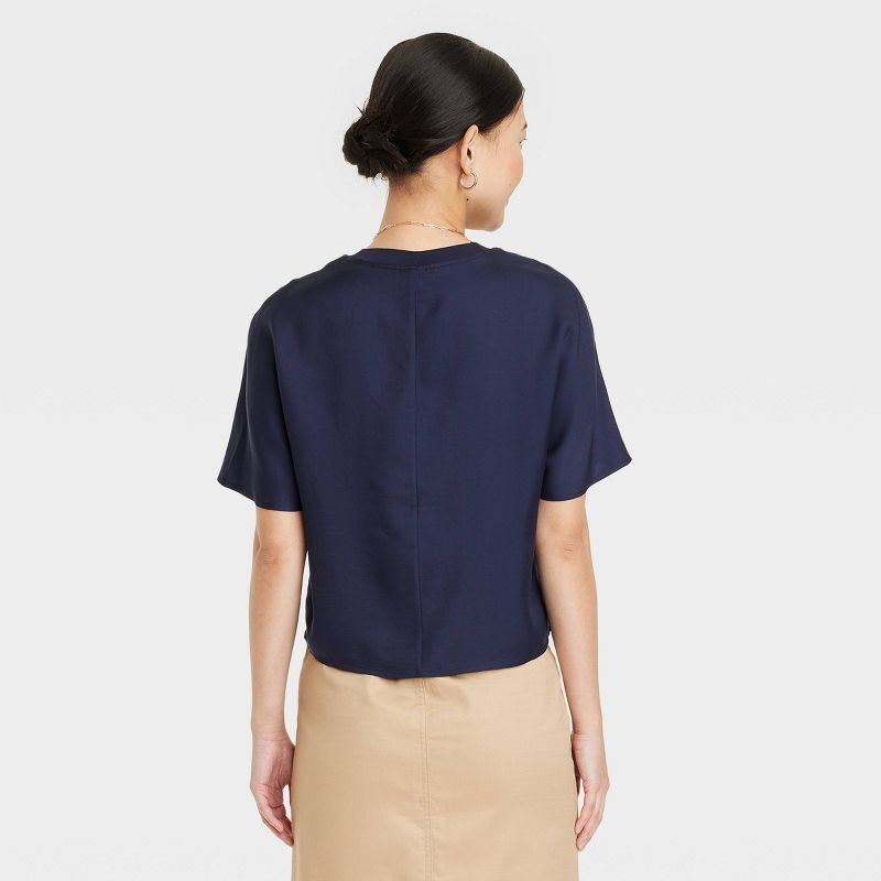 Women's Short Sleeve Woven T-Shirt - A New Day™, 3 of 7