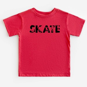 The Juniper Shop Skate Toddler Short Sleeve Tee - 4T - Heather Red - 1 of 4