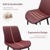 NicBex PU Leather Dining Chair Set of 2/4,Wave Pattern Upholstered Armless Chair with Metal Legs,Kitchen Chairs for Restaurant,Living,Meeting Room - 4 of 4