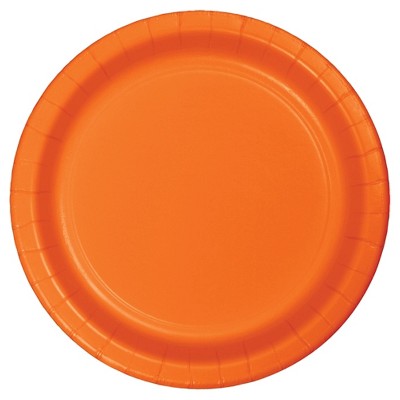 Sunkissed Orange 7" Dessert Plates - 24ct