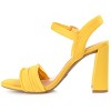 Journee Collection Womens Skiler Tru Comfort Foam Open Square Toe Block Heel Sandals Yellow 6.5 - 2 of 4