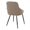 LumiSource Set of 2 York Upholstered PU Chair Black - 4 of 4
