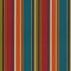 Outdoor 2-Piece Wicker Seat Cushion Set - Brown/Red/Teal Stripe - Pillow Perfect - 4 of 4