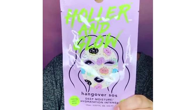 Holler and Glow Hangover SOS Face Mask Trio - 3ct/0.57 fl oz, 2 of 9, play video