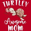 Men's Design By Humans Turtley Awesome Mom Turtle with Flower By animalshop T-Shirt - 2 of 2