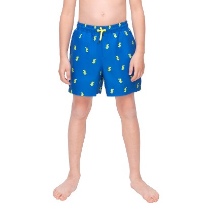 Rokka&Rolla Boys' Pattern Swim Shorts with Compression Liner-Blue Crocodile, size 8 — фото 6