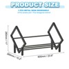 Unique Bargains Stainless Steel Magazine CD Storage Desk Decorative Bookshelf - 2 of 4