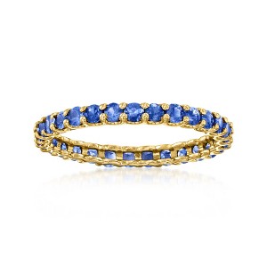 Ross-Simons 1.20 ct. t.w. Sapphire Eternity Band in 14kt Yellow Gold - 1 of 4