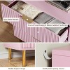 Modern Pink 3-Drawer Dresser for Bedroom with Gold Handles, Large Drawers, Wood, Organizer for Living Room, Hallway and Entrance - 4 of 4