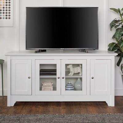 55 Traditional Natural Wood Tv Stand For Tvs Up To 60 With Drawer - Home  Essentials : Target