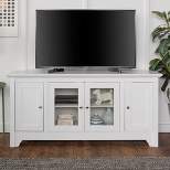 Closed Storage Wood TV Stand Console for TVs up to 55" - Saracina Home
