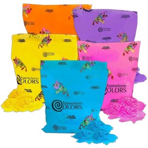 Chameleon Colors - 5 Colors of Holi Powder - 25 Pounds (5 Pounds per Bag) - Pack of 5 - 1 of 1