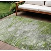 Olive Green And Gray Abstract Washable Indoor Outdoor Area Rug - 2 of 4