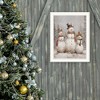 SEVOBAL Wall Art Three Snowman Pals Christmas Holiday Framed Decor for Living Room Seasonal Display, White, 14"*1"*18" - 2 of 4