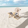 Wagner Campelo Shibori Stripes Folding Lounge Chair Black - Deny Designs: UV & Water-Resistant, Hardwood Frame, No Assembly Required - 3 of 3