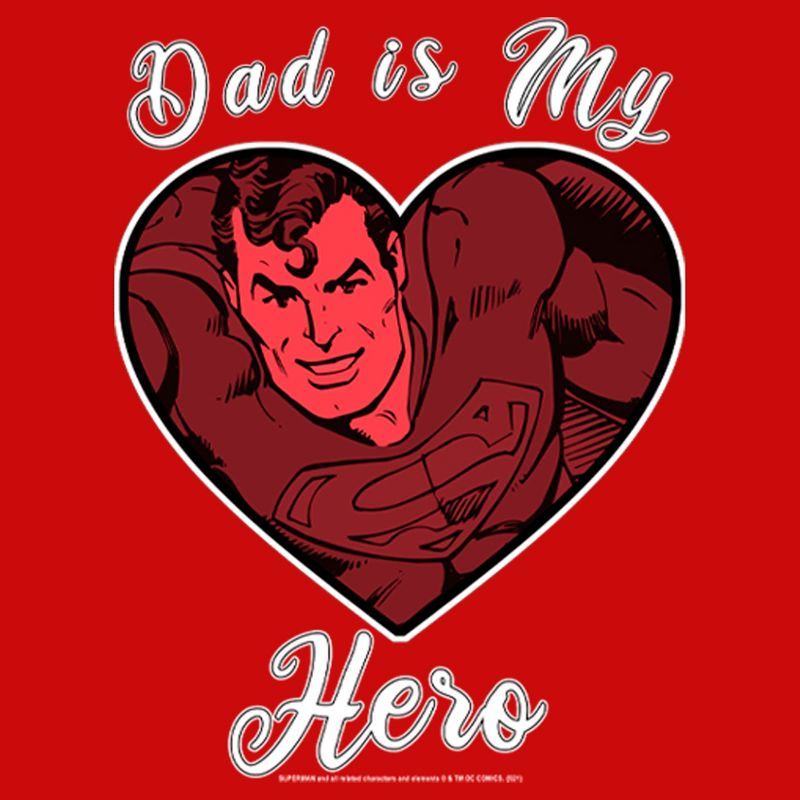 Boy's Superman Valentine's Day Dad is My Hero T-Shirt, 2 of 5