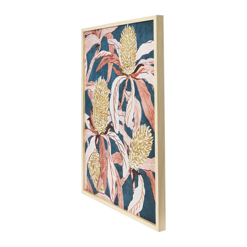 Storied Home (Set of 2) Floral Prints with Wood Wall Art Set, 3 of 7