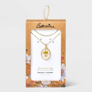 Bella Uno Bellissima 14K Gold Dipped Cubic Zirconia Oval Foxtail Lily Multi-Strand Necklace - Gold - 1 of 4
