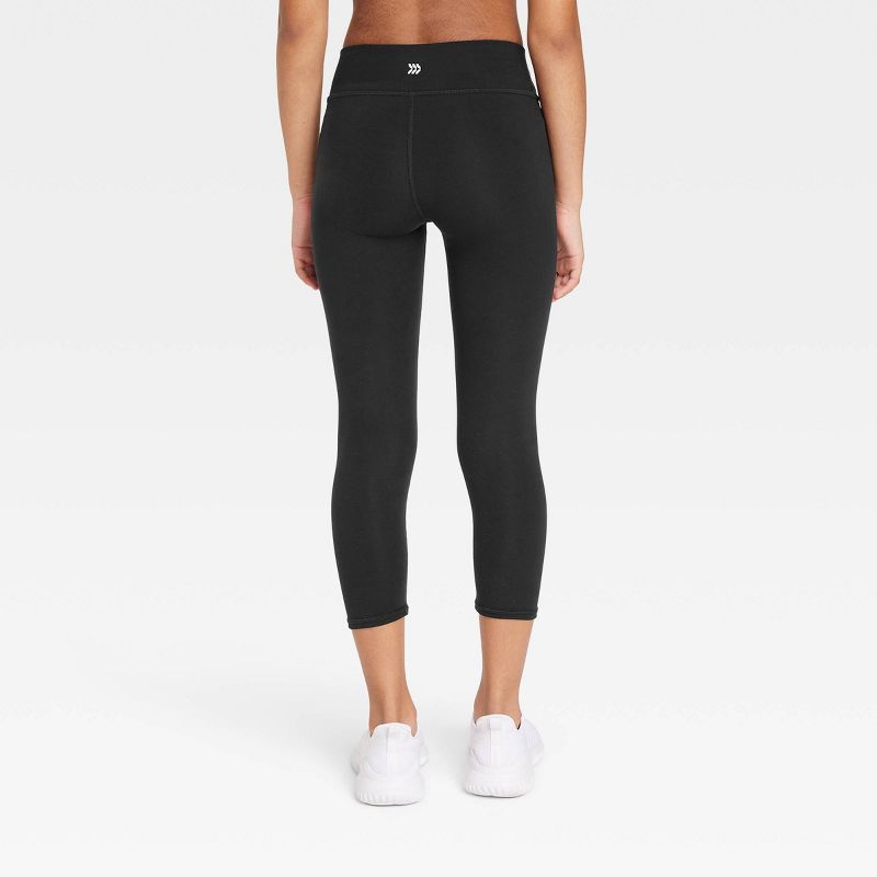 Girls' Core Cropped Leggings - All In Motion™, 3 of 7