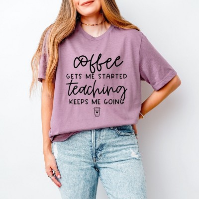 Simply Sage Market Keeps Me Going Coffee Short Sleeve Tee - 2XL - Orchid