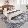 Vintage Floral Distressed Washable Rug - Soft, Stain-Resistant Low Pile Carpet with Non-Slip Backing for Bedroom, Living Room & Office - 2 of 4