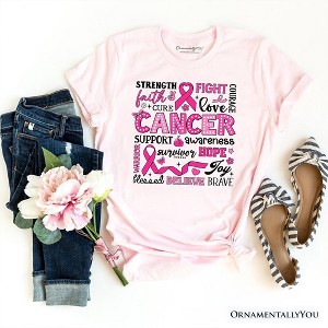 Breast Cancer Awareness Ribbon T-Shirt, In October We Wear Pink Support Tee | OrnamentallyYou - 1 of 4