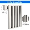 Acekool Commercial Range Hood Filters 19.5W x 15.5H Inch, Stainless Steel 5-Baffle Hood Filter with Handles, for Kitchen Exhaust, Pack of 6 - 3 of 4