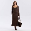 Women's Ribbed Flare Midi Dress - A New Day™ - 3 of 3
