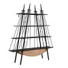 Sailboat-Inspired Bookshelf, 70.87 inch Industrial 4-Tier Open Storage Shelf with Drawer, Wooden & Metal Freestanding Bookcase, Sturdy Display Rack B - 4 of 4