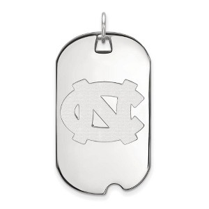 Black Bow Jewelry 10k White Gold North Carolina Tar Heels NCAA Large Pendant - 1 of 3