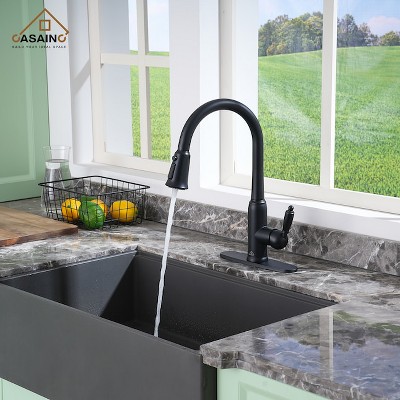 Brushed Gold Stainless Steel Bathroom Vessel Sink Faucet