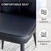 NicBex Modern PU Leather Upholstered Armless Set of 2/4 Dining Chairs with Metal Legs,Minimalist Office Chairs,Living Room Side Chairs - 4 of 4