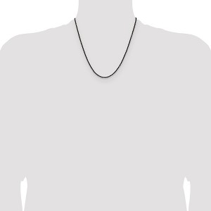 Chisel Stainless Steel Polished Black IP-plated 2.2mm 20" Fancy Box/Paperclip Link Chain Necklace - 1 of 4