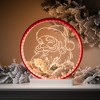 13"H Sullivans Christmas LED Santa Ring, Red, Indoor Christmas Decor - 3 of 4