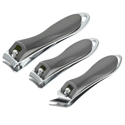 Unique Bargains Stainless Steel Nail Clippers With Catcher Nail Cutter  Trimmer Silver Tone Grey Gold Tone : Target