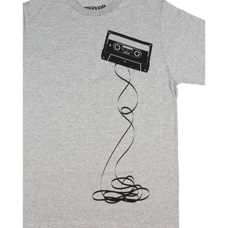 Maxell Men's Old School Audio Tape Undone Licensed Heather T-Shirt, 2 of 5