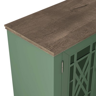 Festivo 55" Green Vintage Wood Sideboard Buffet Cabinet