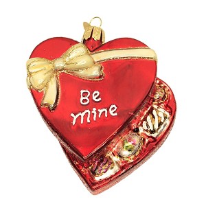 Old World Christmas 4.0 Inch Valentine Chocolates Valentine Tree Ornament , Be Mine Heart (1PC) - 1 of 3