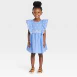 Toddler Girls' Chambray Lace Dress - Cat & Jack™ Blue