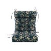 ARTPLAN Patio Chair Cushions Combined Seat and Back,Tufted Outdoor Swivel Chair Cushion with Tie,44"x20"x4"，1 Count,Floral - 2 of 4