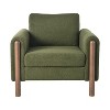 Upholstered Living Room Accent Chairs Single Sofa Chair with Walnut Legs-Christopher Knight Home - 2 of 4